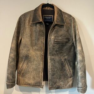 American Eagle Men’s Y2K Vintage leather jacket. Size Men’s Small.